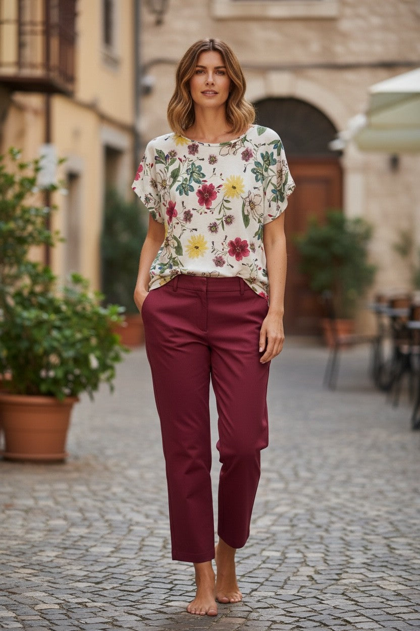 Printed Short Sleeve Jersey T-Shirt – Style 199 | Lily