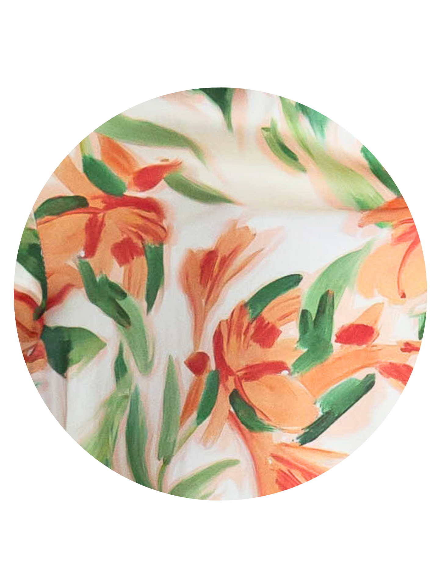 Silk Modal Blend Frangipani Print Smart, Relaxed Top 3119