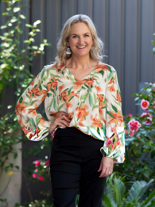 Slant zip pocket bengaline pant #6734 Black