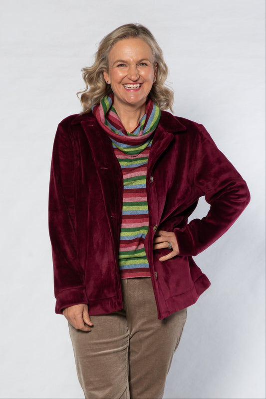 Cowl neck stripe print top #366 Stripe