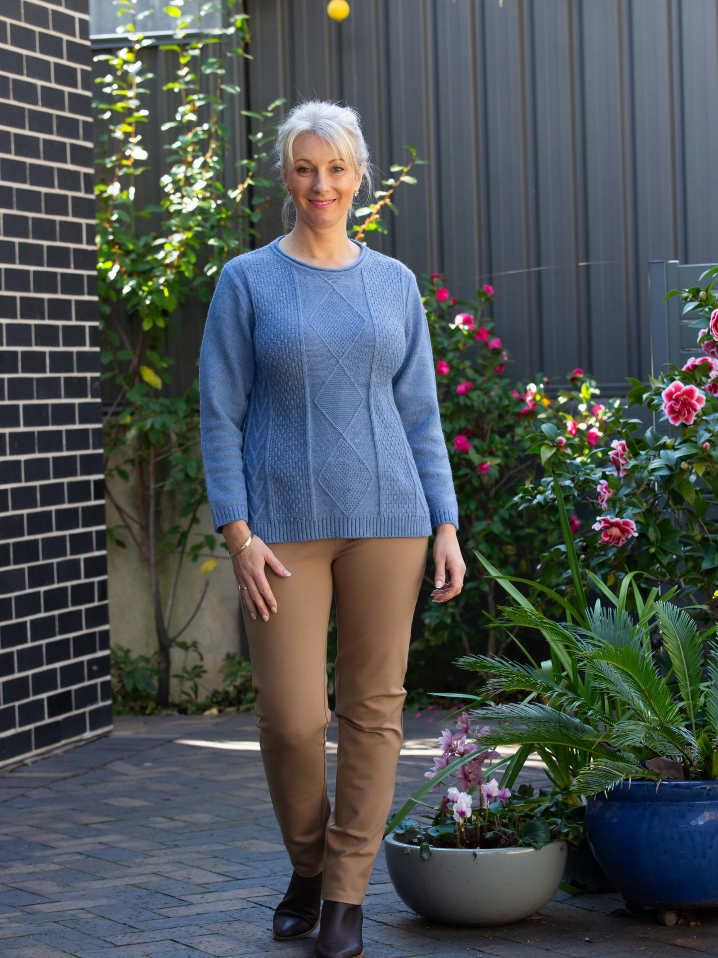Ponti Capri pull-on pants #6936 Mocha