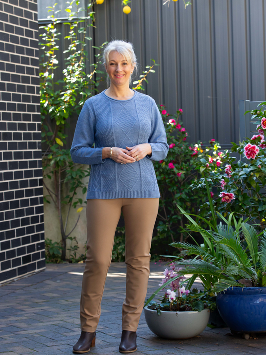 Ponti Capri pull-on pants #6936 Mocha