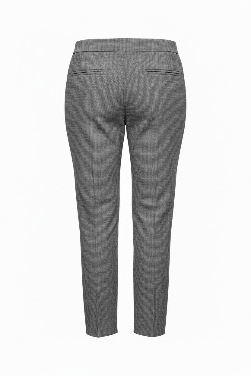 Straight leg pull-on houndstooth weave Capri Pant #6157 HOUNDSTOOTH