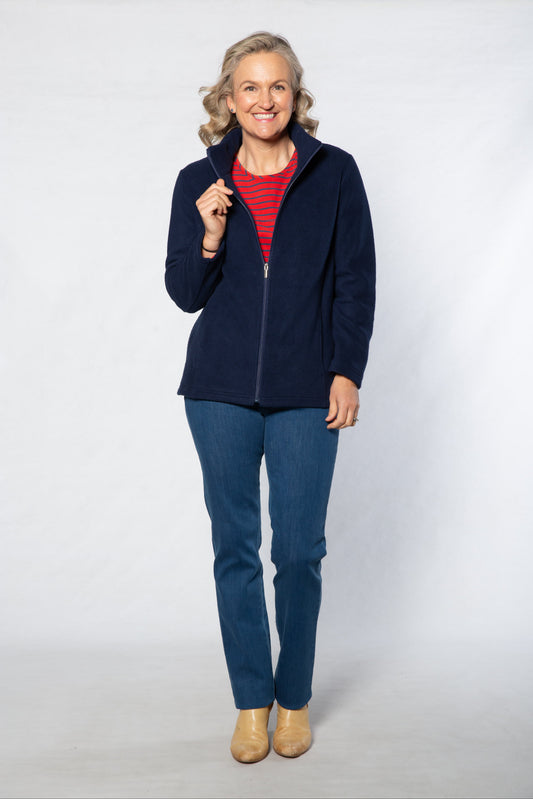 Polar Fleece Zip-Through Jacket – Navy #8001