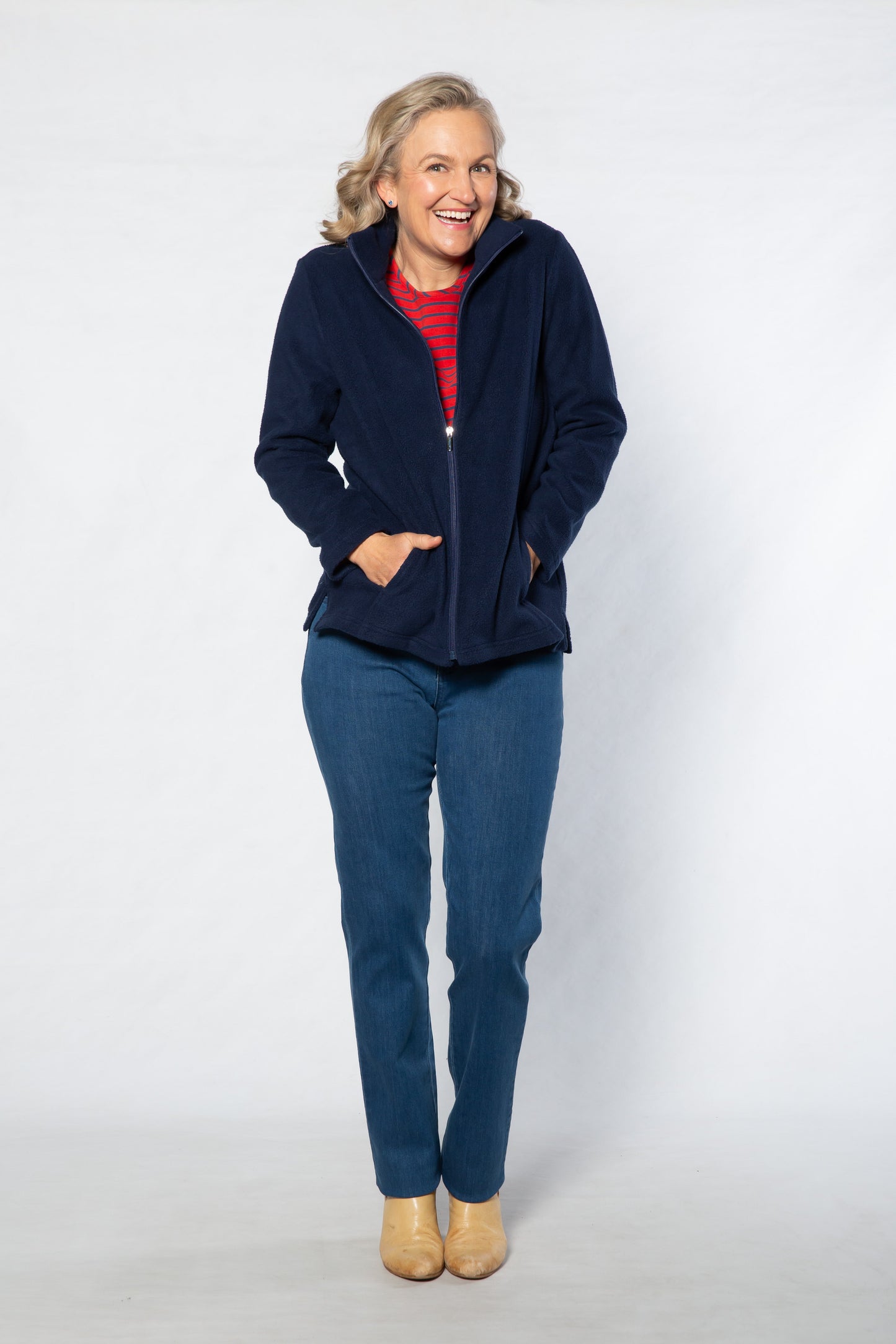 Polarfleece casual jacket #8001 NAVY