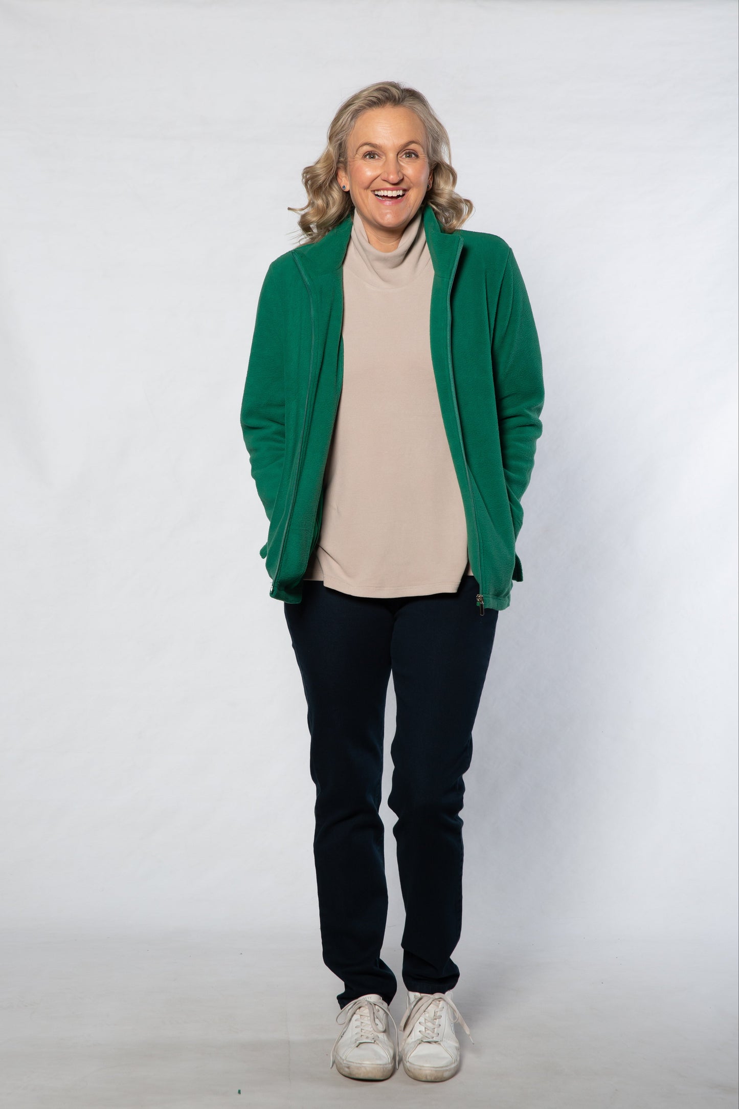 Peach Finish Roll Neck Long Sleeve Skivvy Top #223 Natural