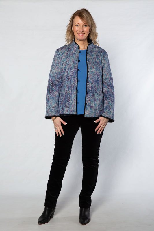 Pure Cotton Long Sleeve Crew Neck Top #108 Blue