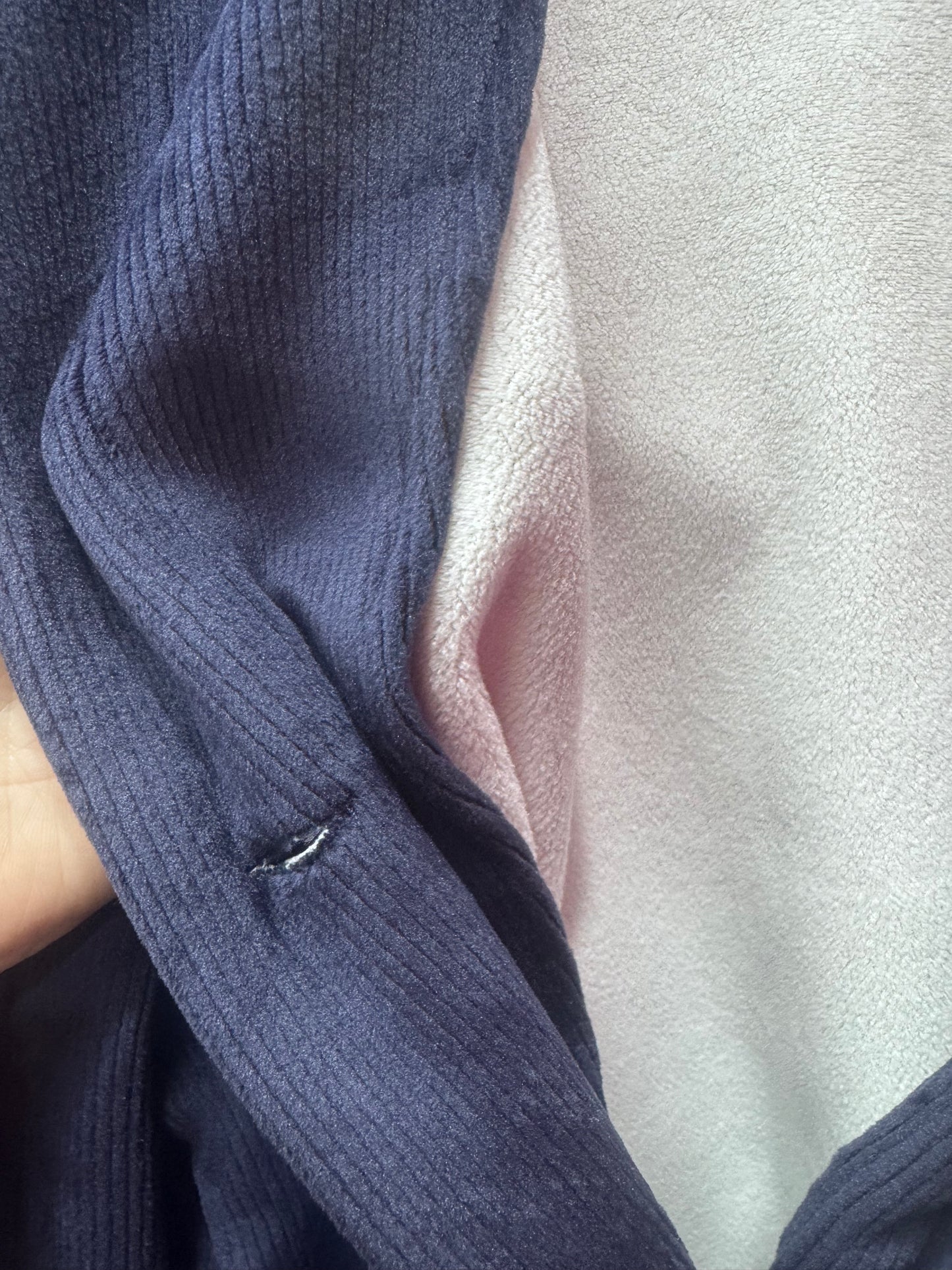 Fleece lined Stretch cord Jacket with pockets #9232 NAVY