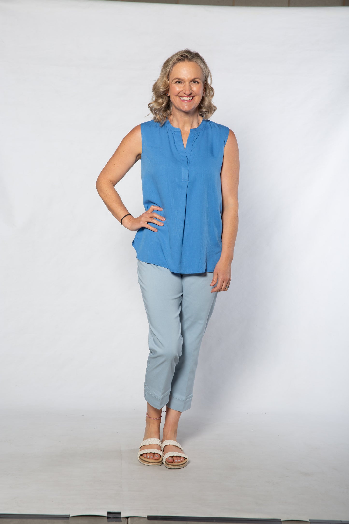 3/4 length bengaline capri pant #6720 Ocean