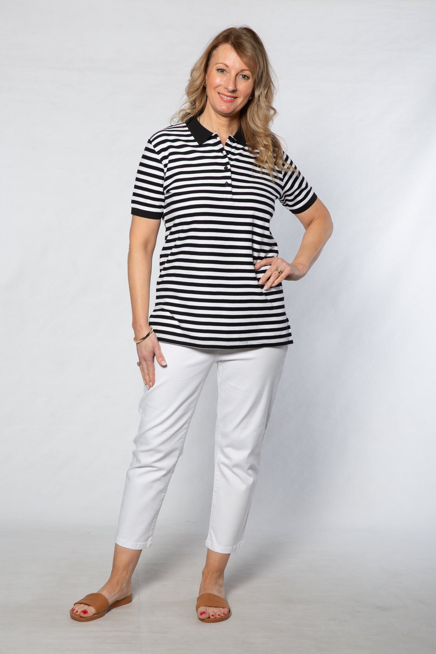 Stretch Cotton Crop Capri Pant Jean - #6077 White