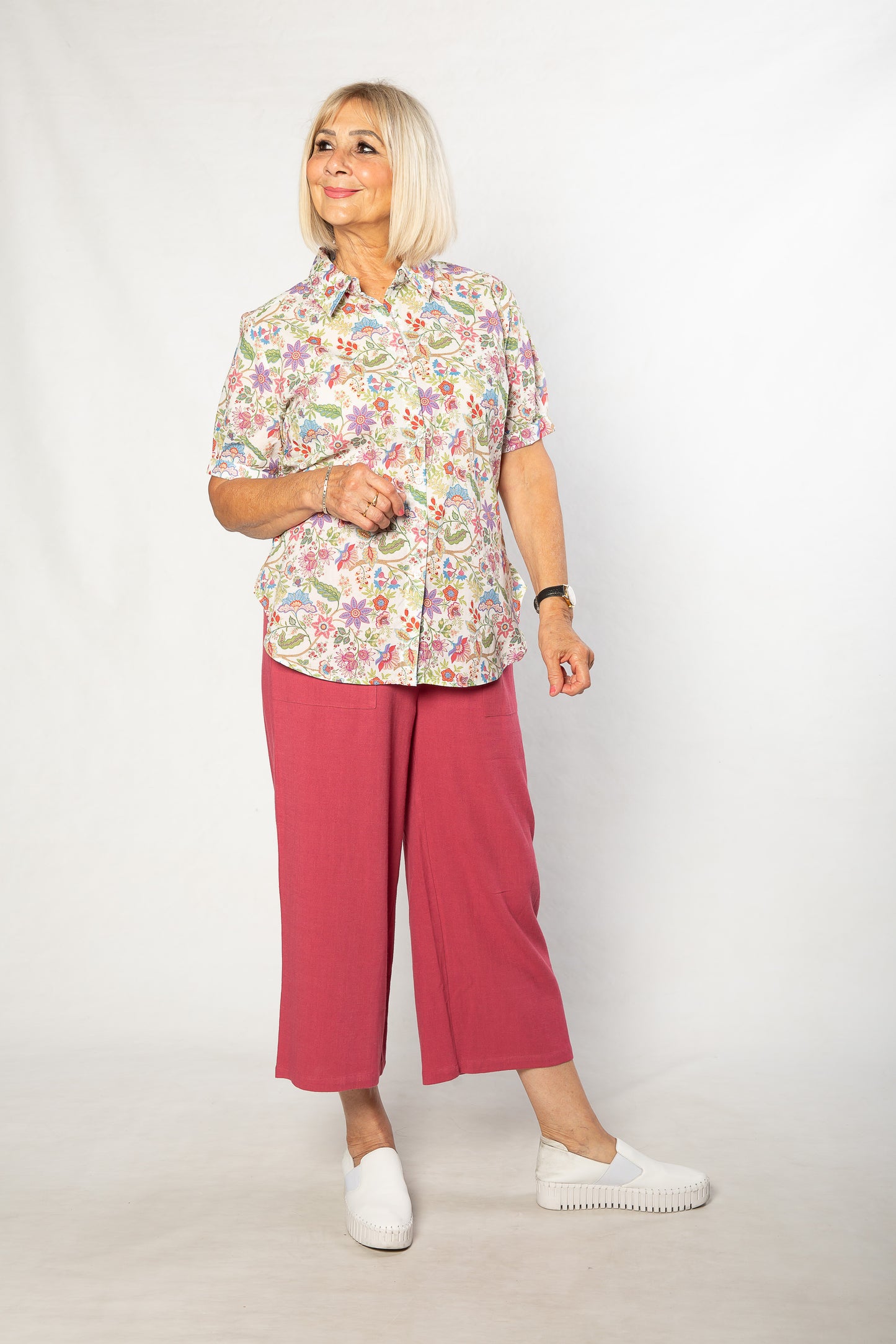 Short sleeve Floral Shirt #3435 Flora