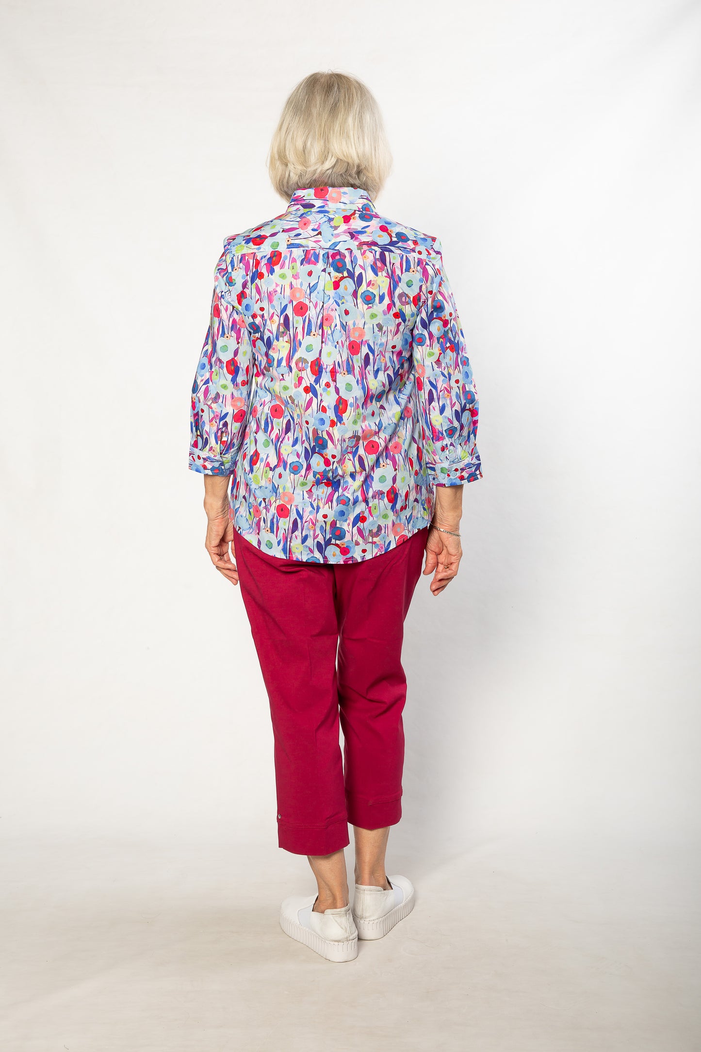 Pure Cotton Meadow Flowers 3/4 sleeve Shirt #3419