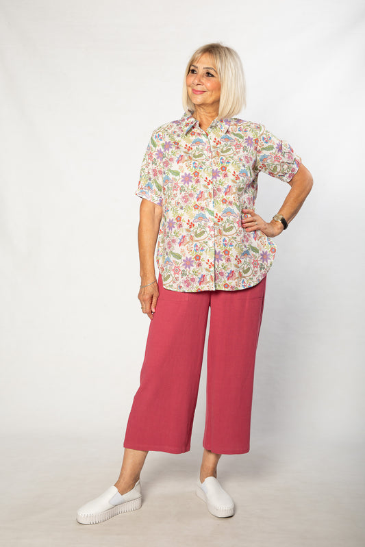 Short sleeve Floral Shirt #3435 Flora