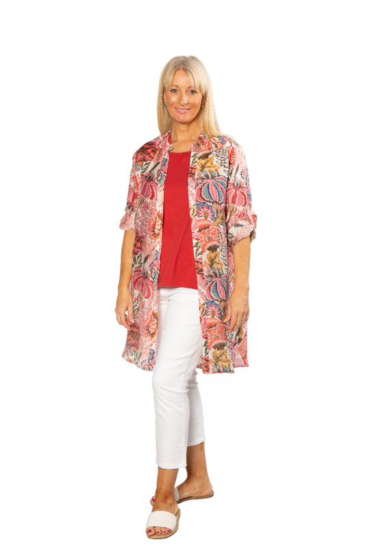 Sleeveless stretch cotton top #115 Cranberry