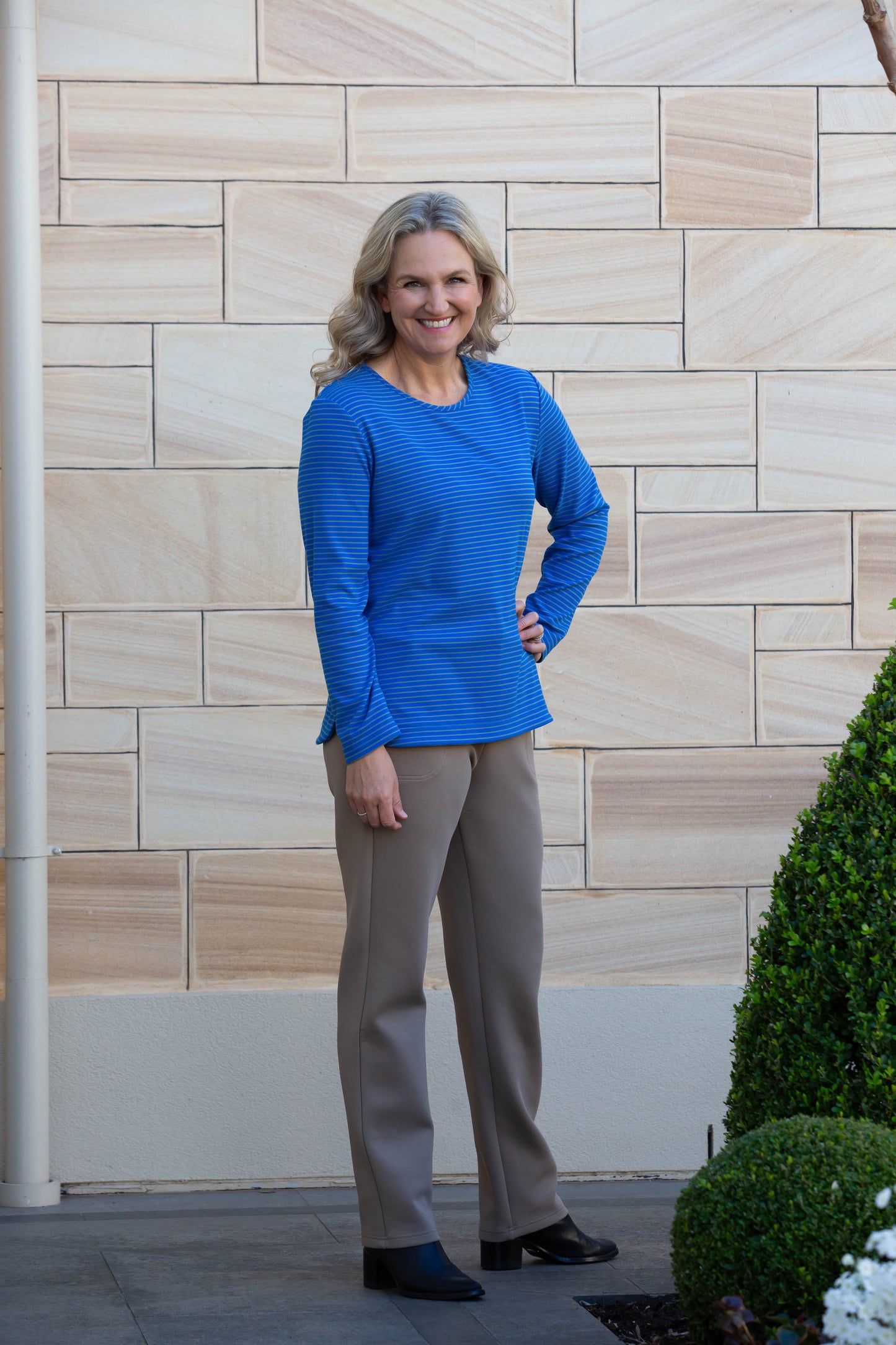 Draw cord leisure pant with pockets #6621 Latte