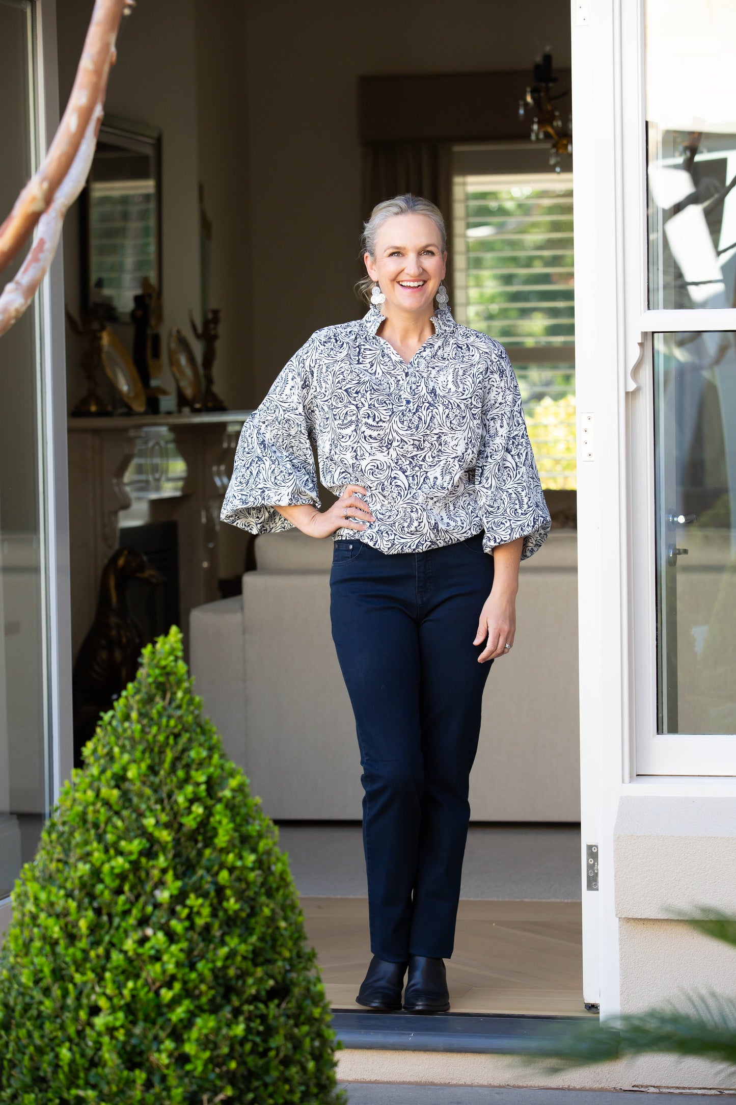 Straight leg 5 pkt stretch denim jean #6945 Indigo