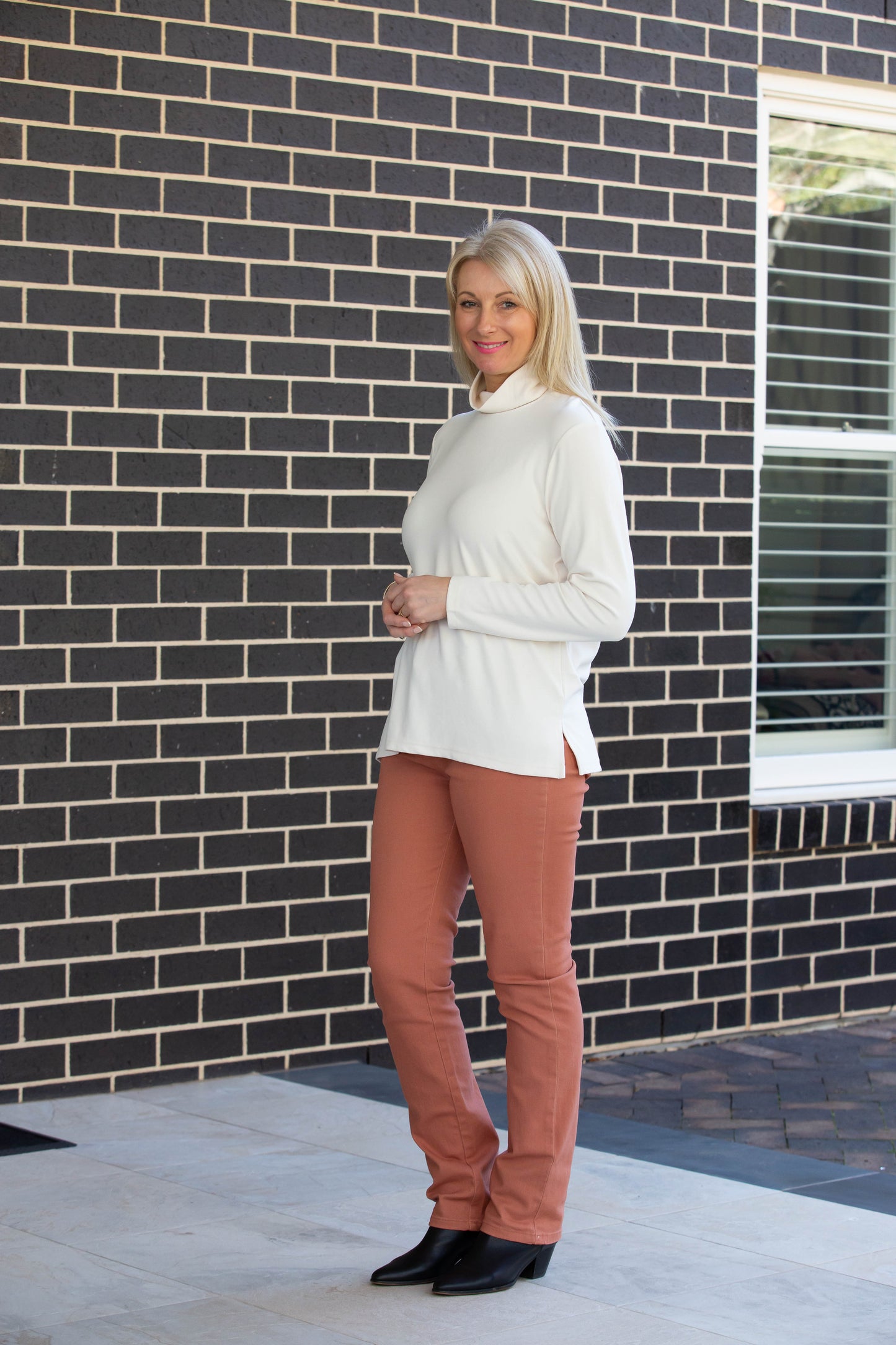 Straight leg 5pkt stretch denim jean #6945 Nutmeg