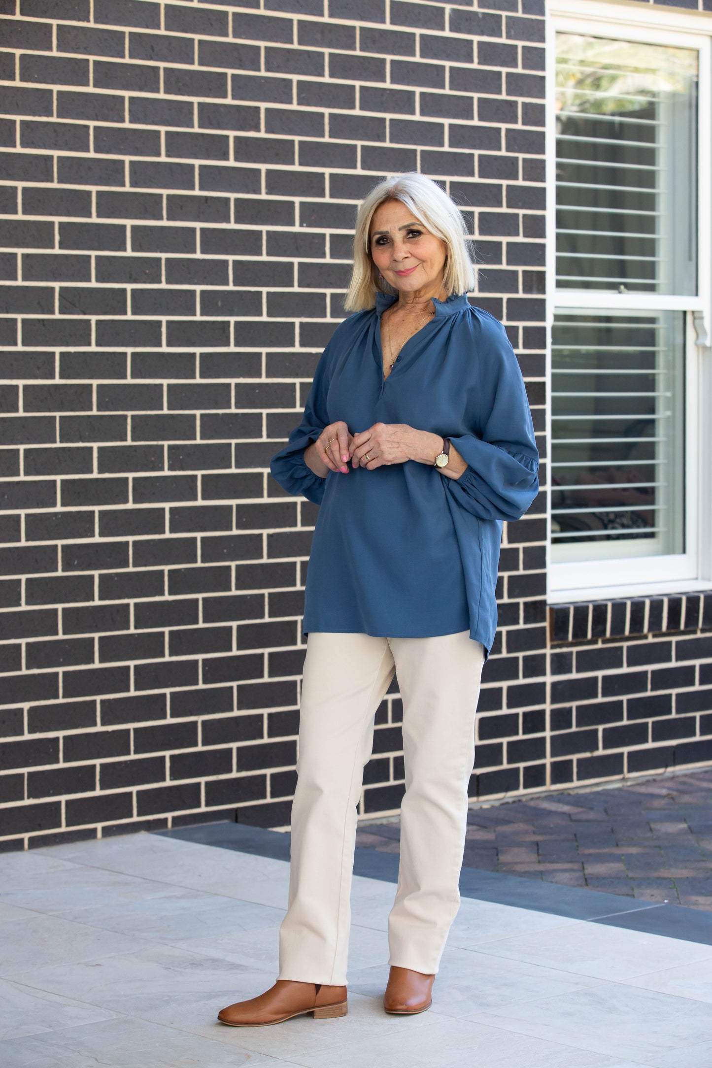 Straight leg 5pkt stretch denim jean #6945 Natural