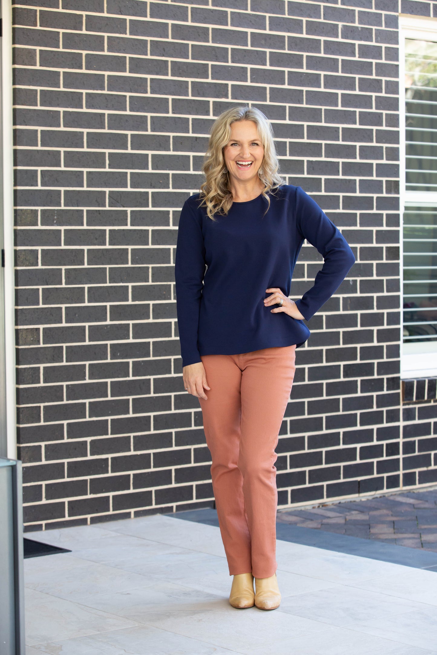Straight leg 5pkt stretch denim jean #6945 Nutmeg