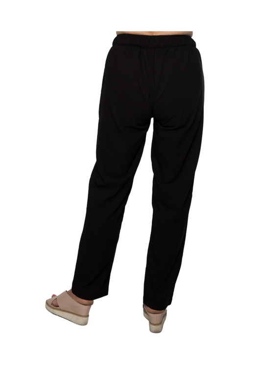 Elastic waist drawstring pants with side seam pockets #6440 Navy