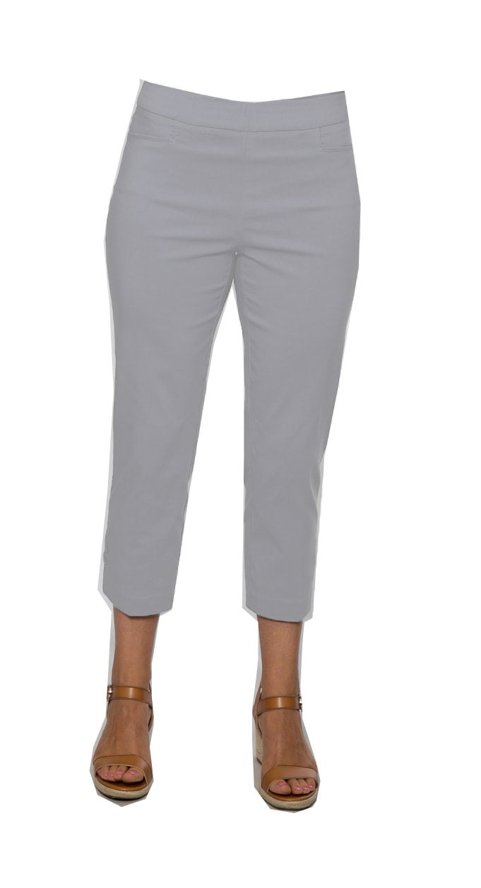 Stretch bengaline crop pant #6718 Grey Mist