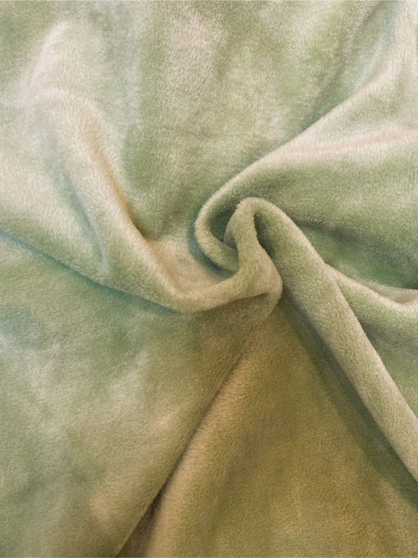 Velour hoodie with press stud placket - #533 Sage
