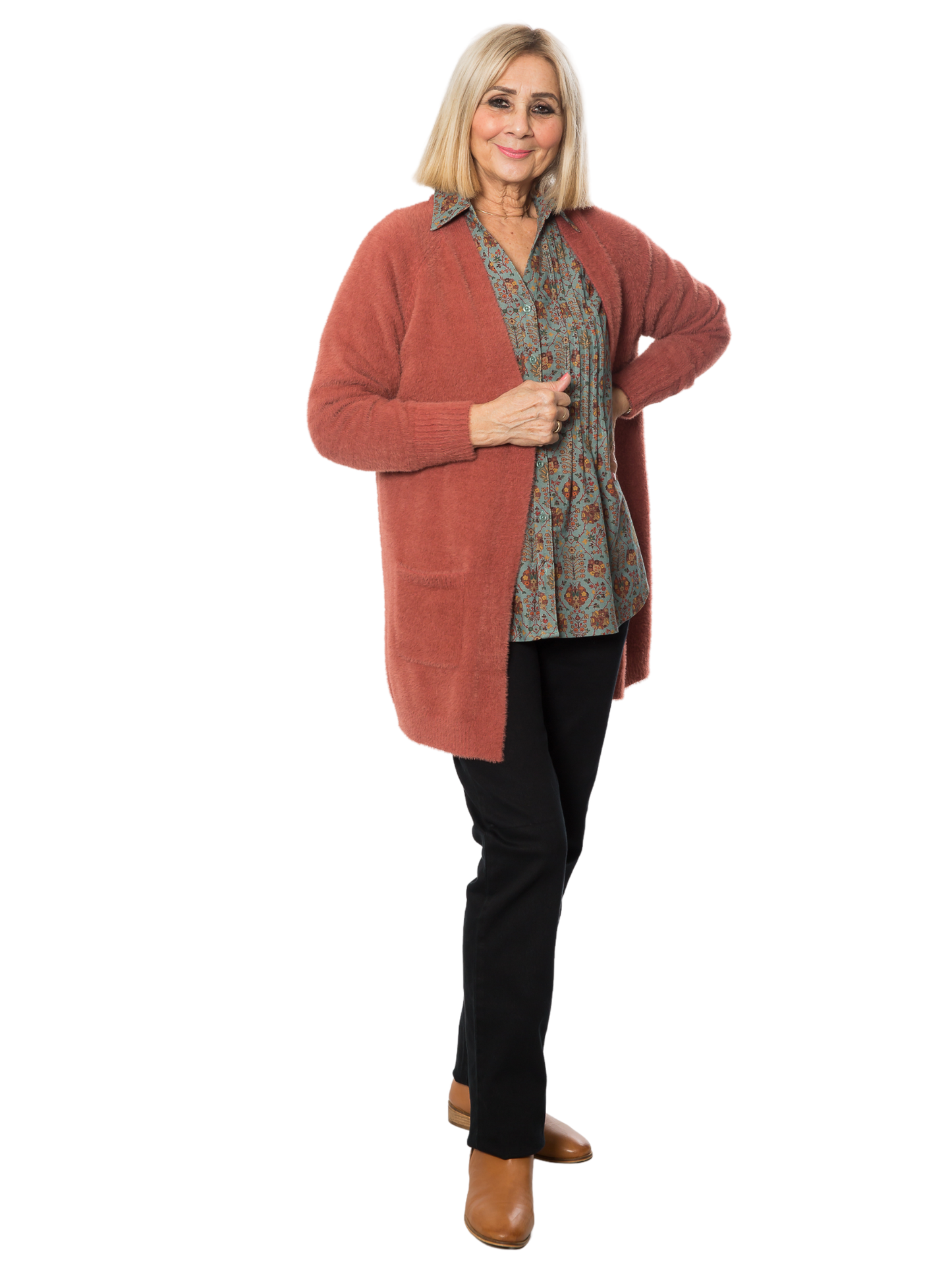 Soft Cosy yarn cardigan #5380 Cinnamon