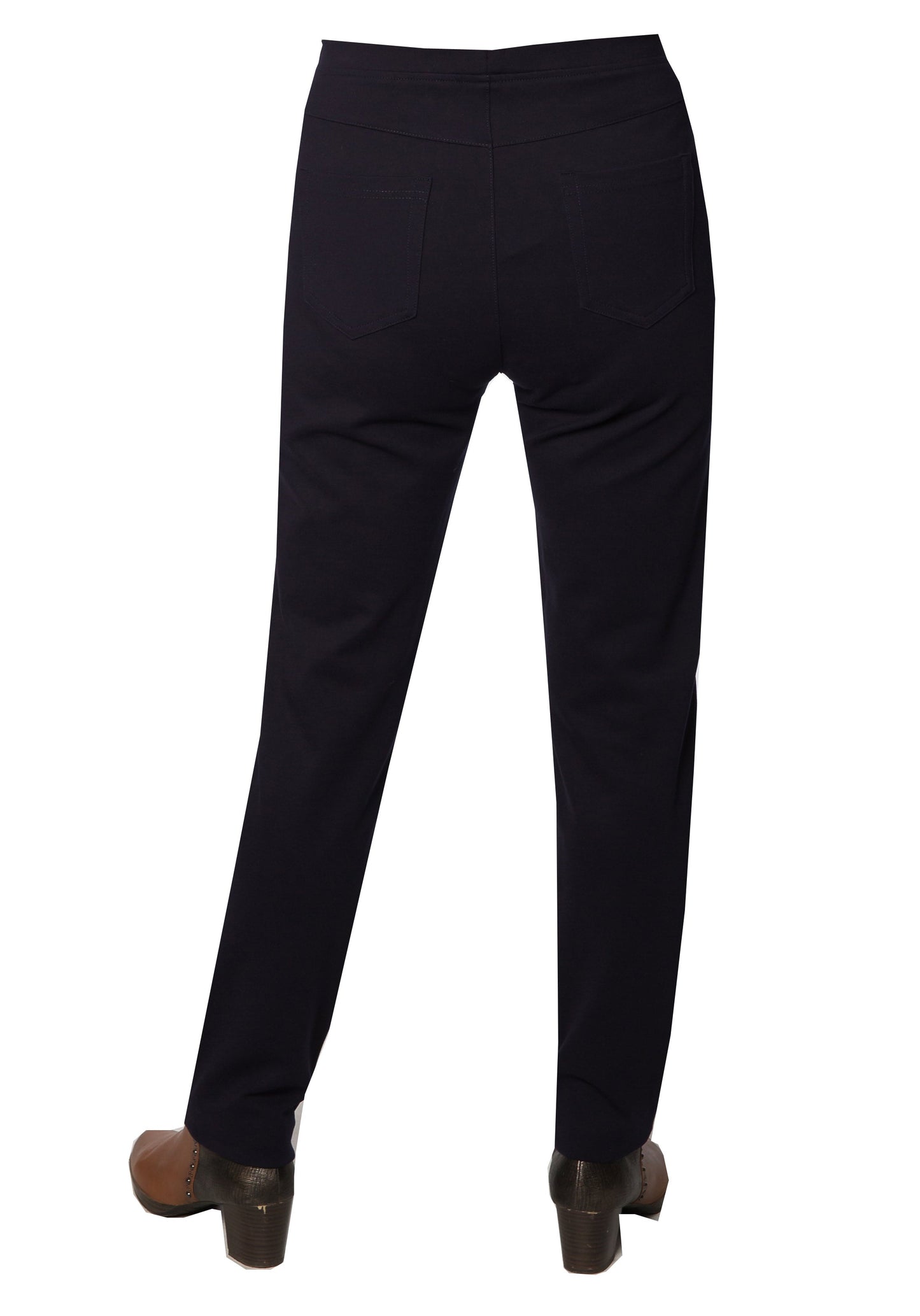 Ponti Capri Flat front, pull on pant #6936 Navy