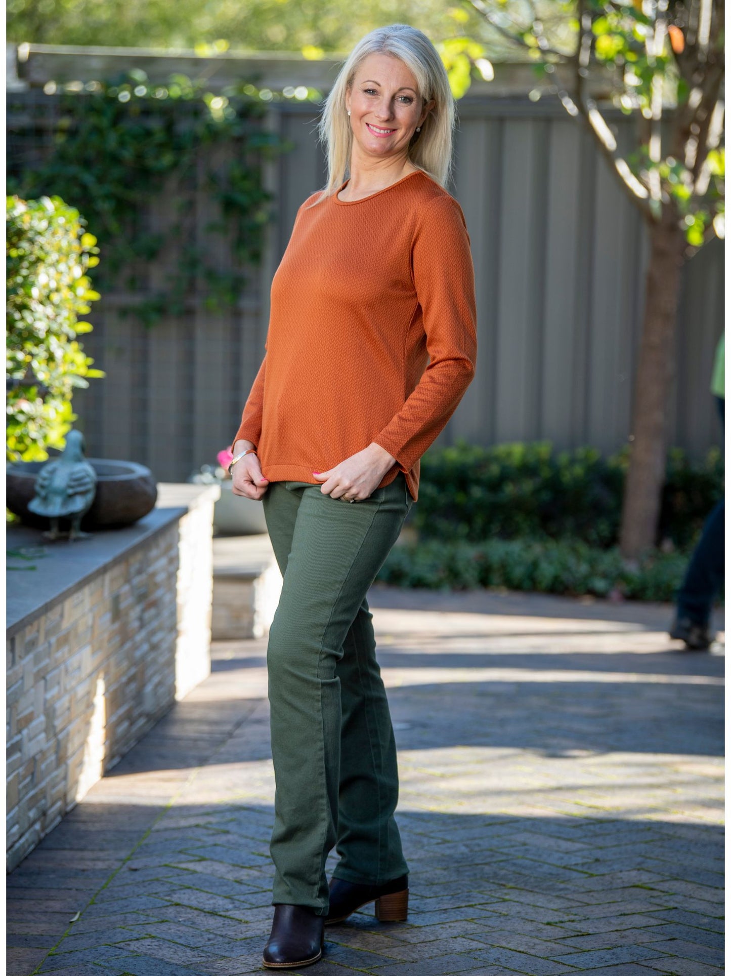 Stretch cotton 5 pocket jean #6945 Green