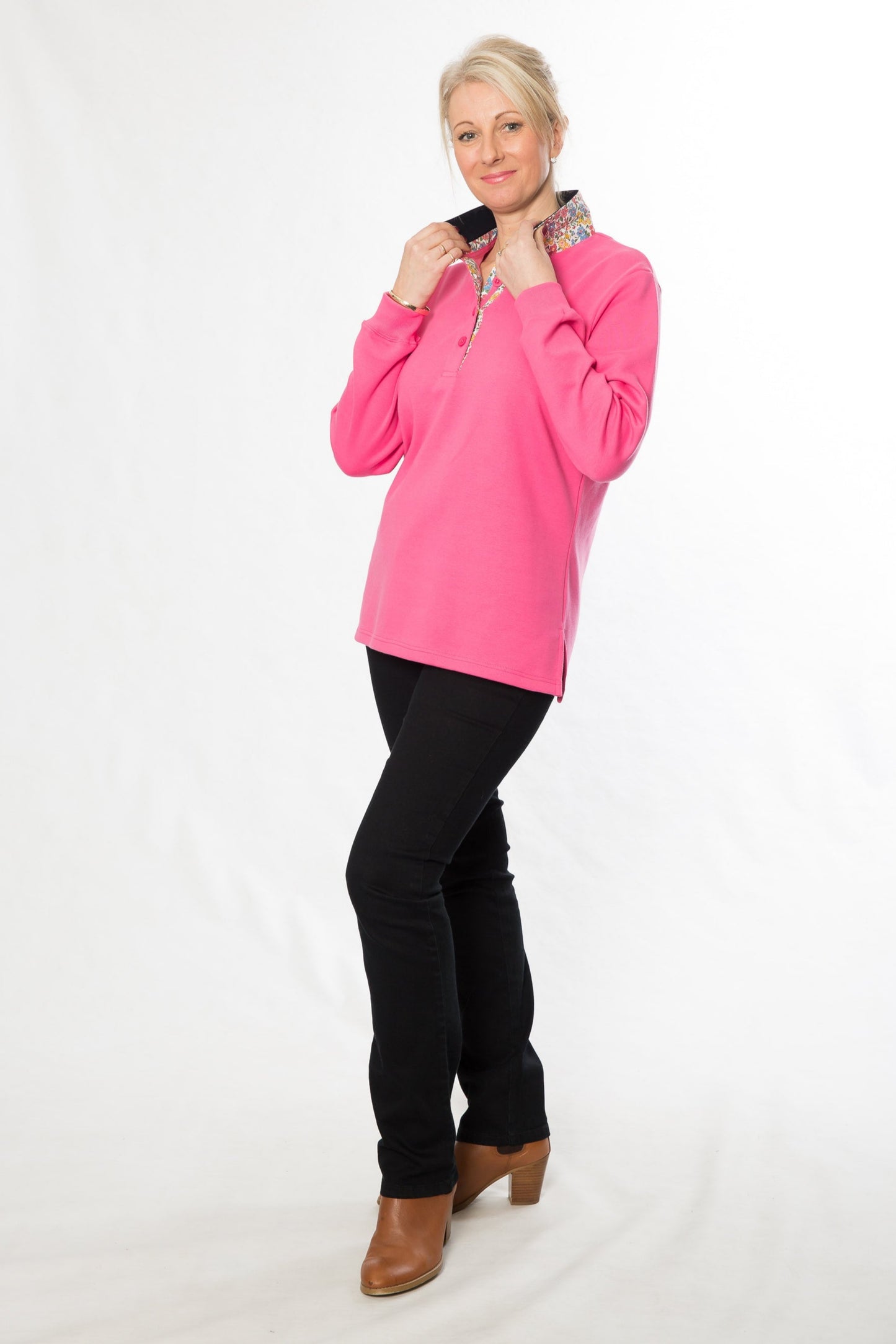 Flat Front Pull-on Capri Stretch Denim Jean #6920 Indigo