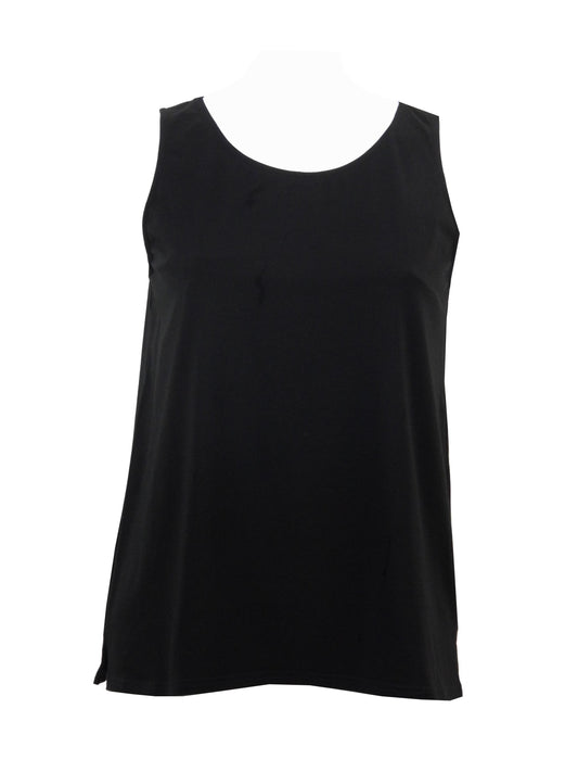 Sleeveless stretch cotton top #115 - Black