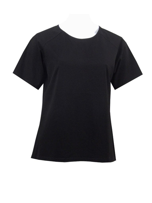 Stretch Raglan Sleeve round neck T-Shirt #149 - Black