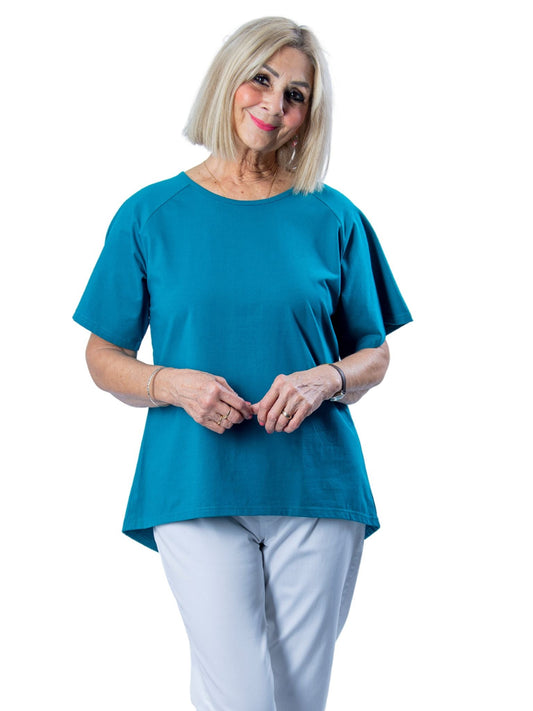 Stretch Raglan Sleeve round neck T-Shirt #149 - Peacock