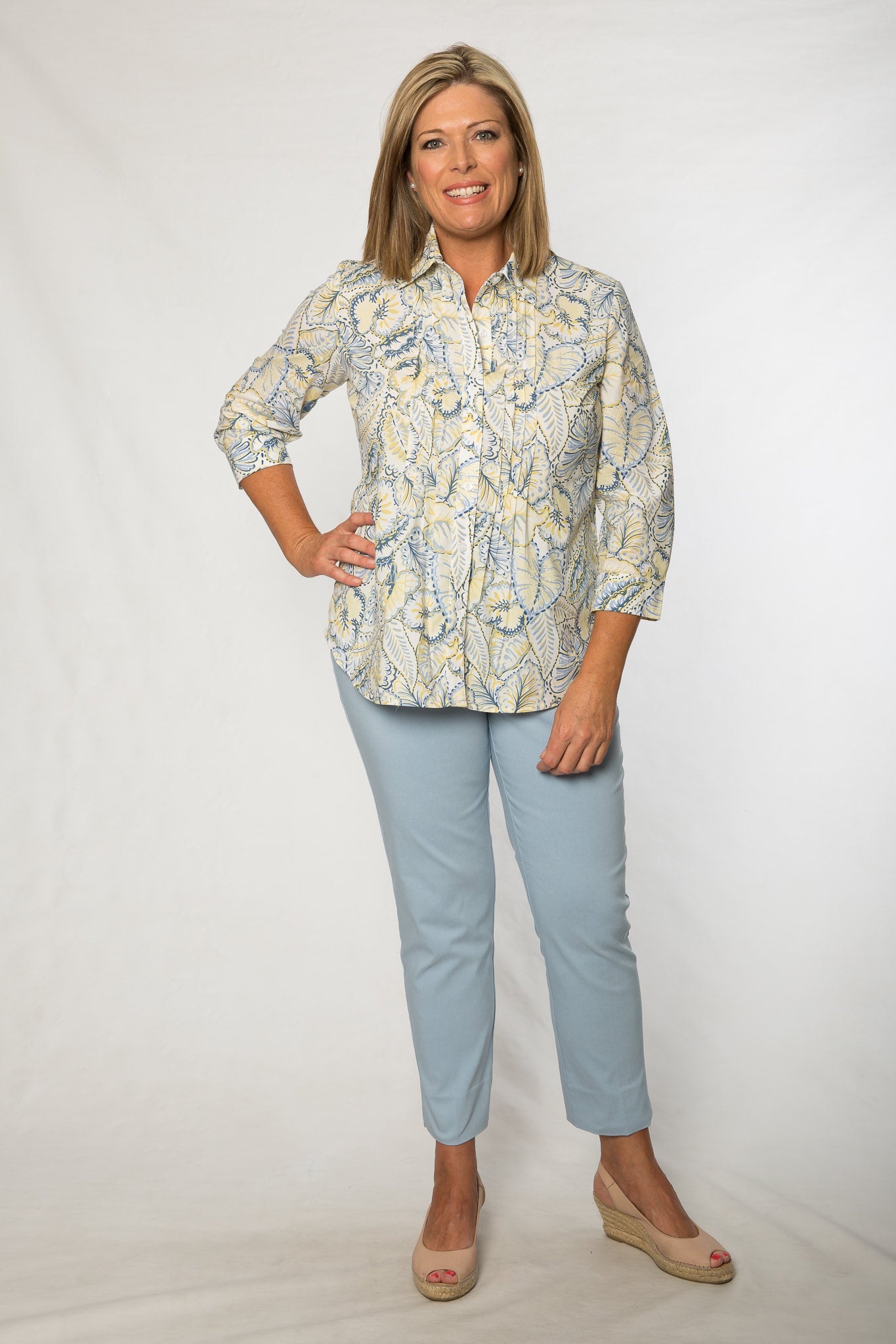 3/4 length bengaline capri pant #6720 Ocean