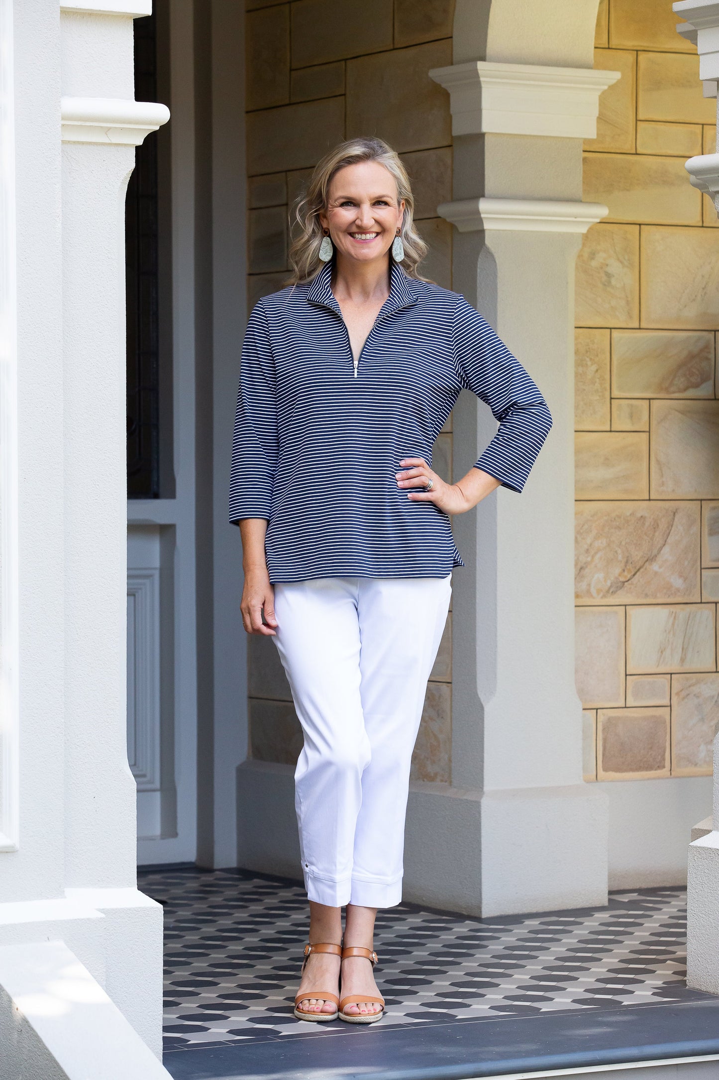 3/4 length bengaline pant #6720 White