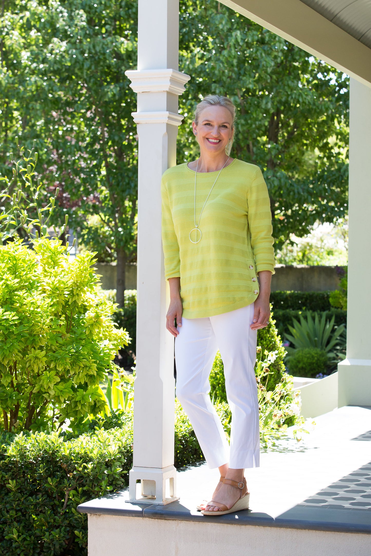 3/4 length bengaline pant #6720 White