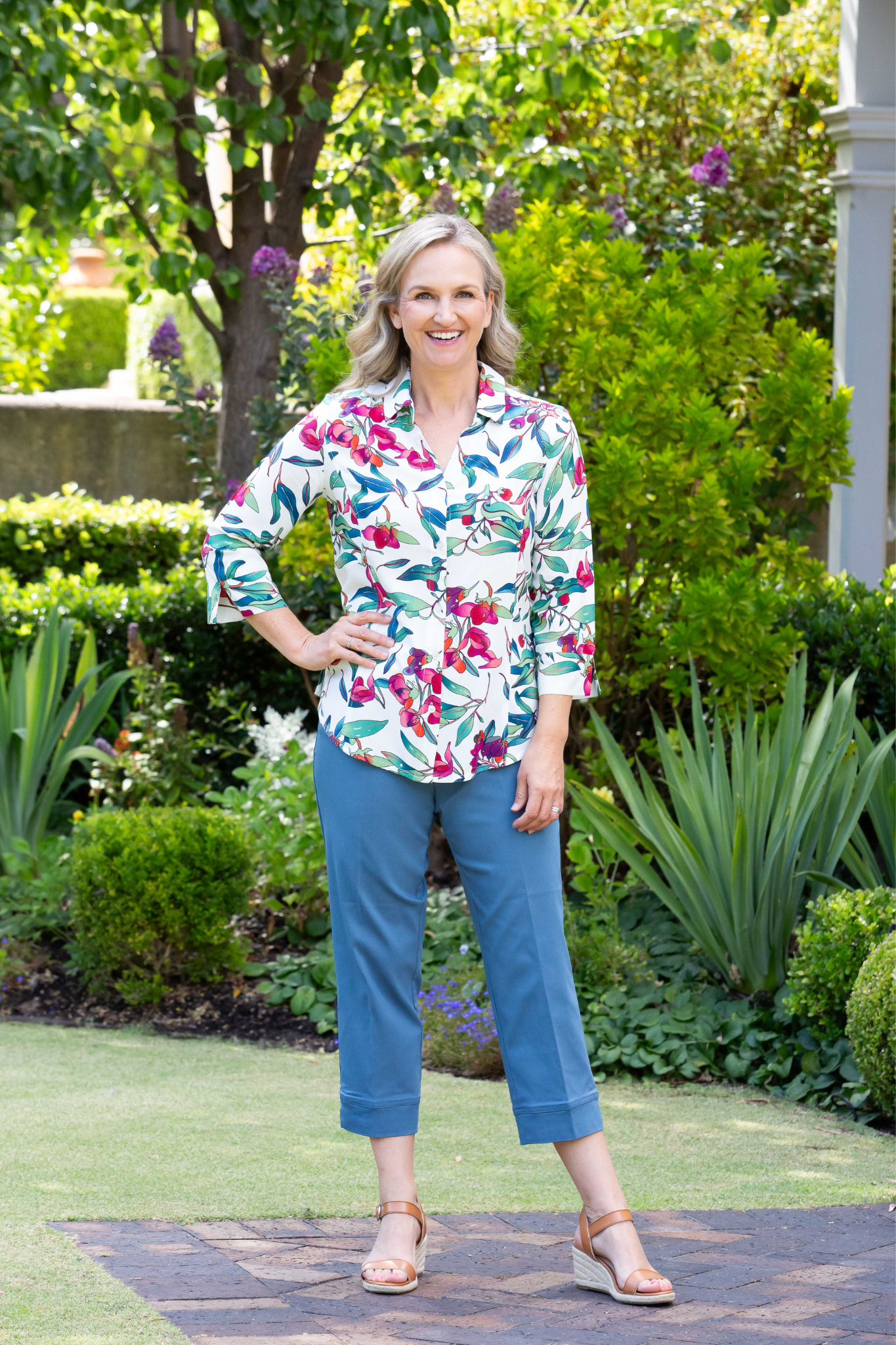 3/4 length bengaline pant #6720 Peacock