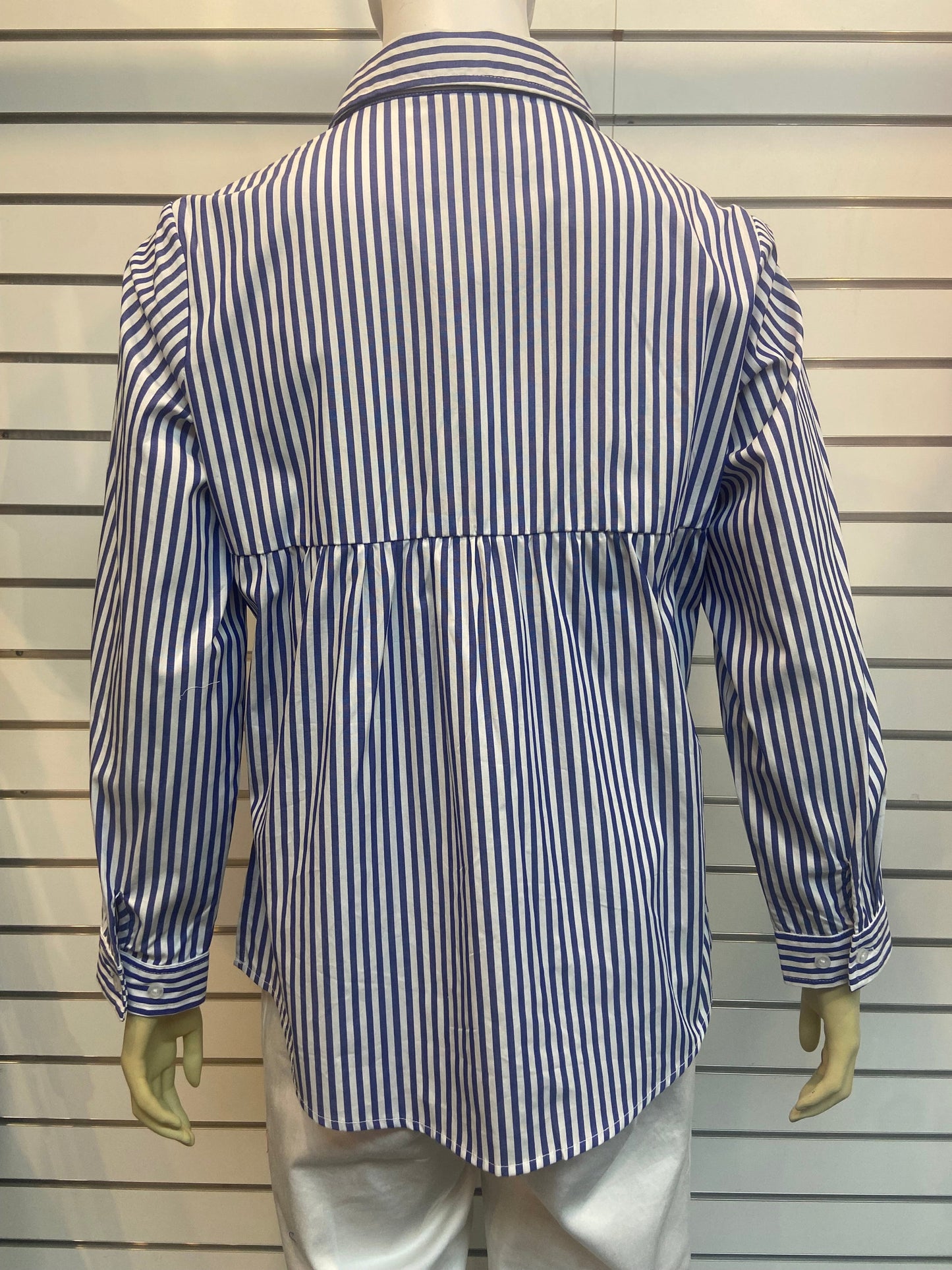 Pure 100% Cotton Long Sleeve Stripe Shirt #3008 Sage