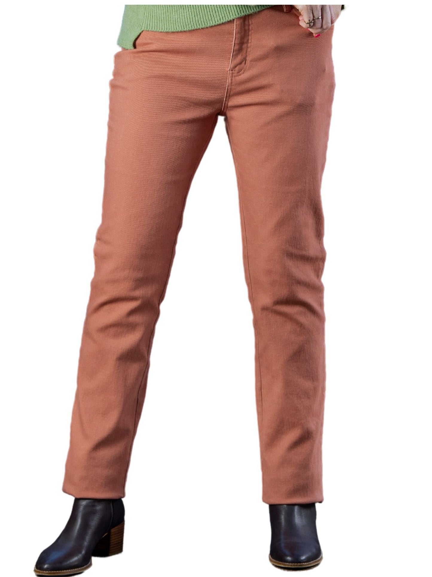 Straight leg 5pkt stretch denim jean #6945 Nutmeg