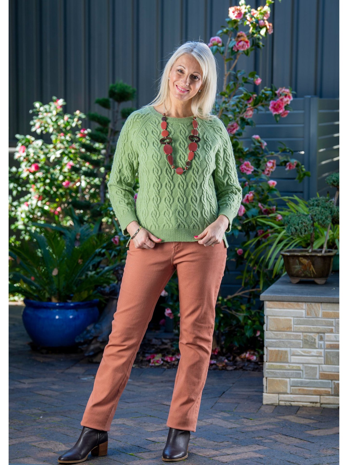 Straight leg 5pkt stretch denim jean #6945 Nutmeg