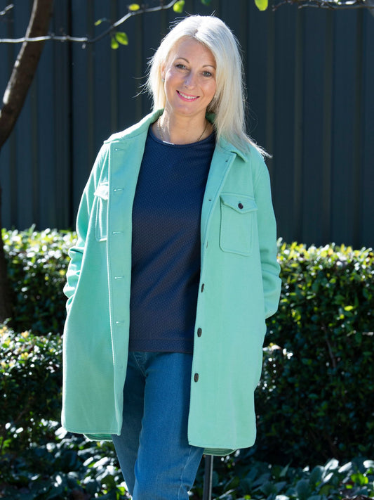 Brushed Twill Shacket Shirt Jacket #9080 - Sage