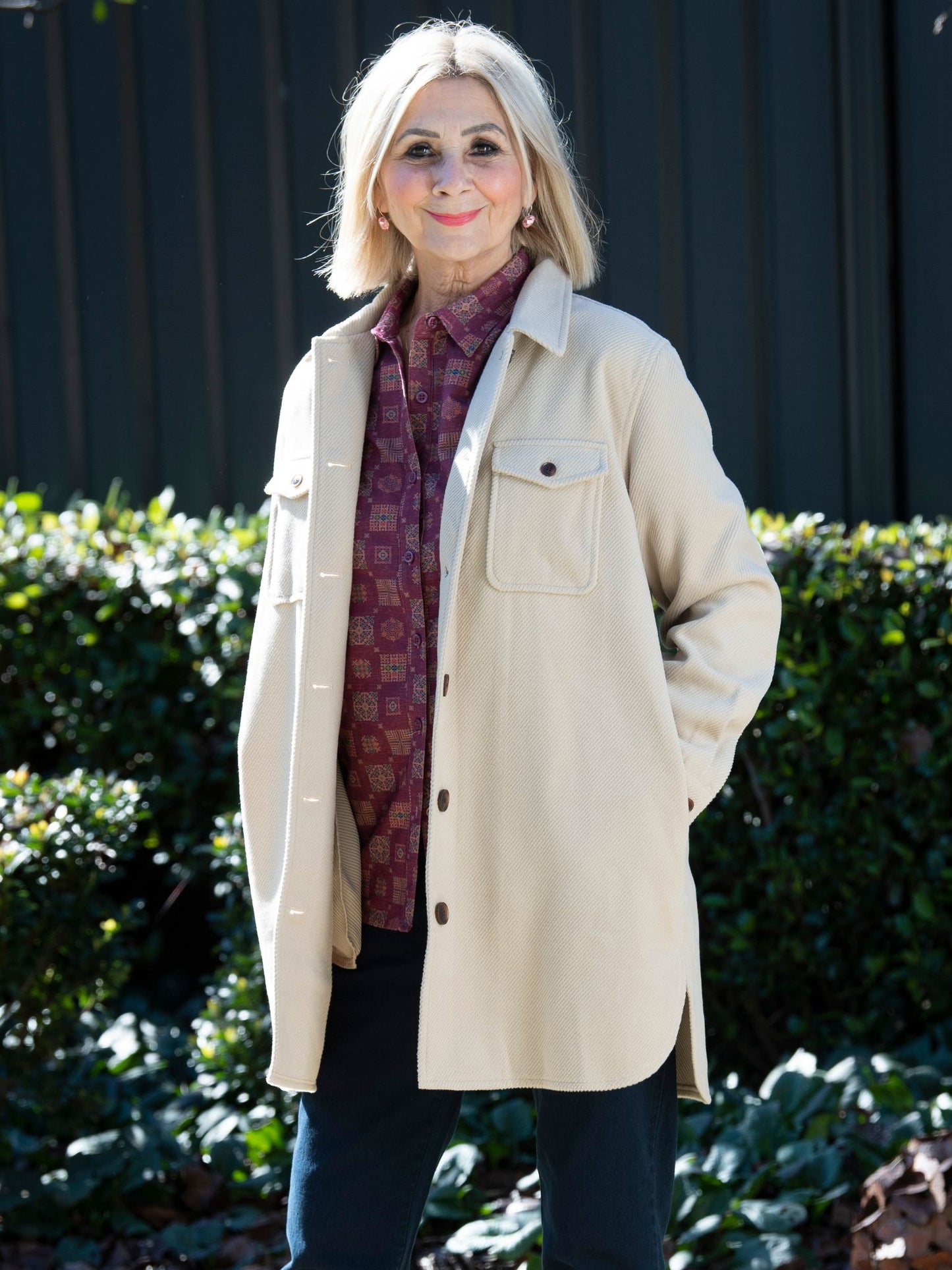 Brushed Twill Shacket Shirt Jacket #9080 - Sand