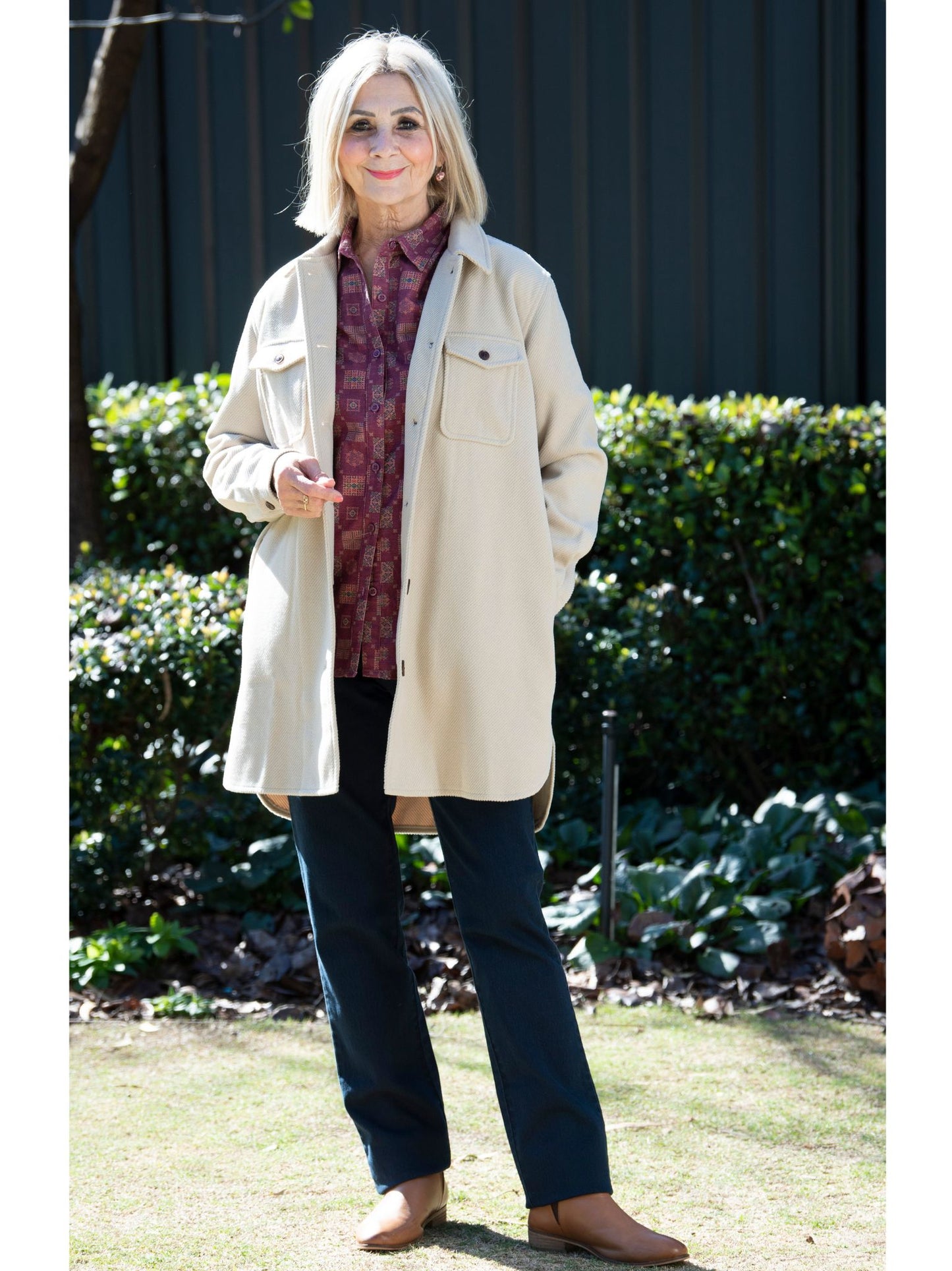 Brushed Twill Shacket Shirt Jacket #9080 - Sand