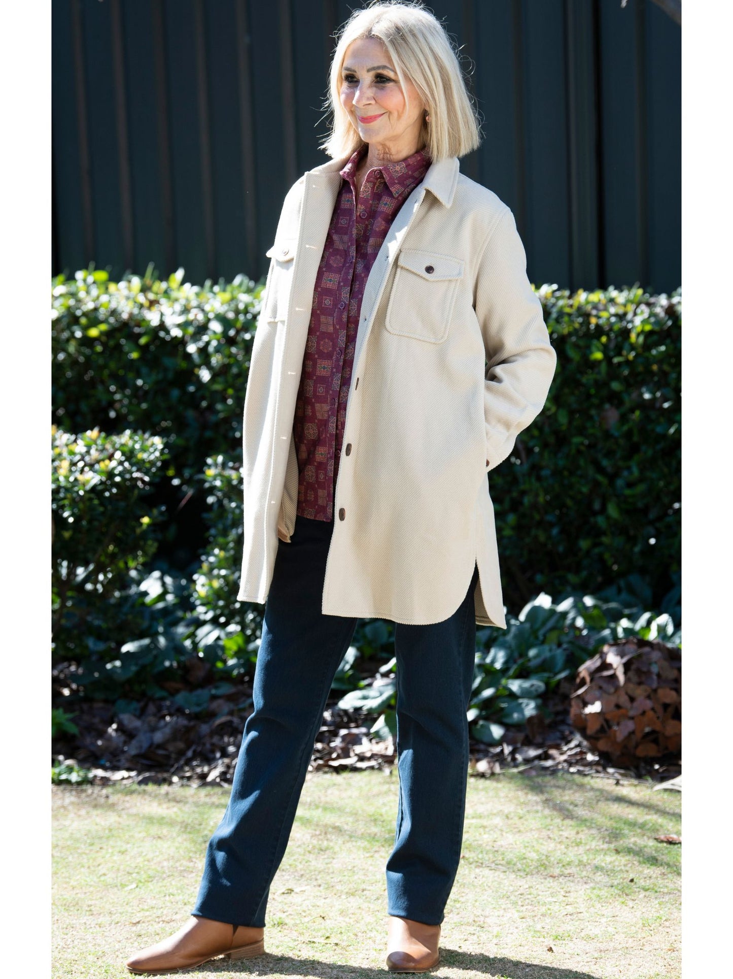 Brushed Twill Shacket Shirt Jacket #9080 - Sand