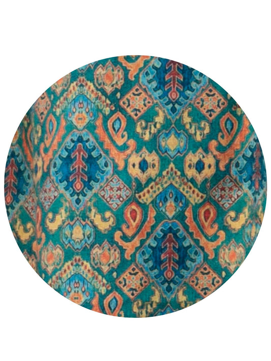 Hi-Lo hem Cotton Aztec "William Morris" print longline Shirt/Jacket with Pockets #3988 - Aztec