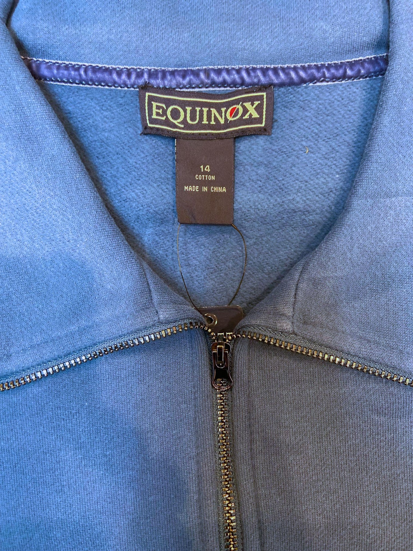 Brushed Jersey Polar fleece zip front jacket #8910 - Blue
