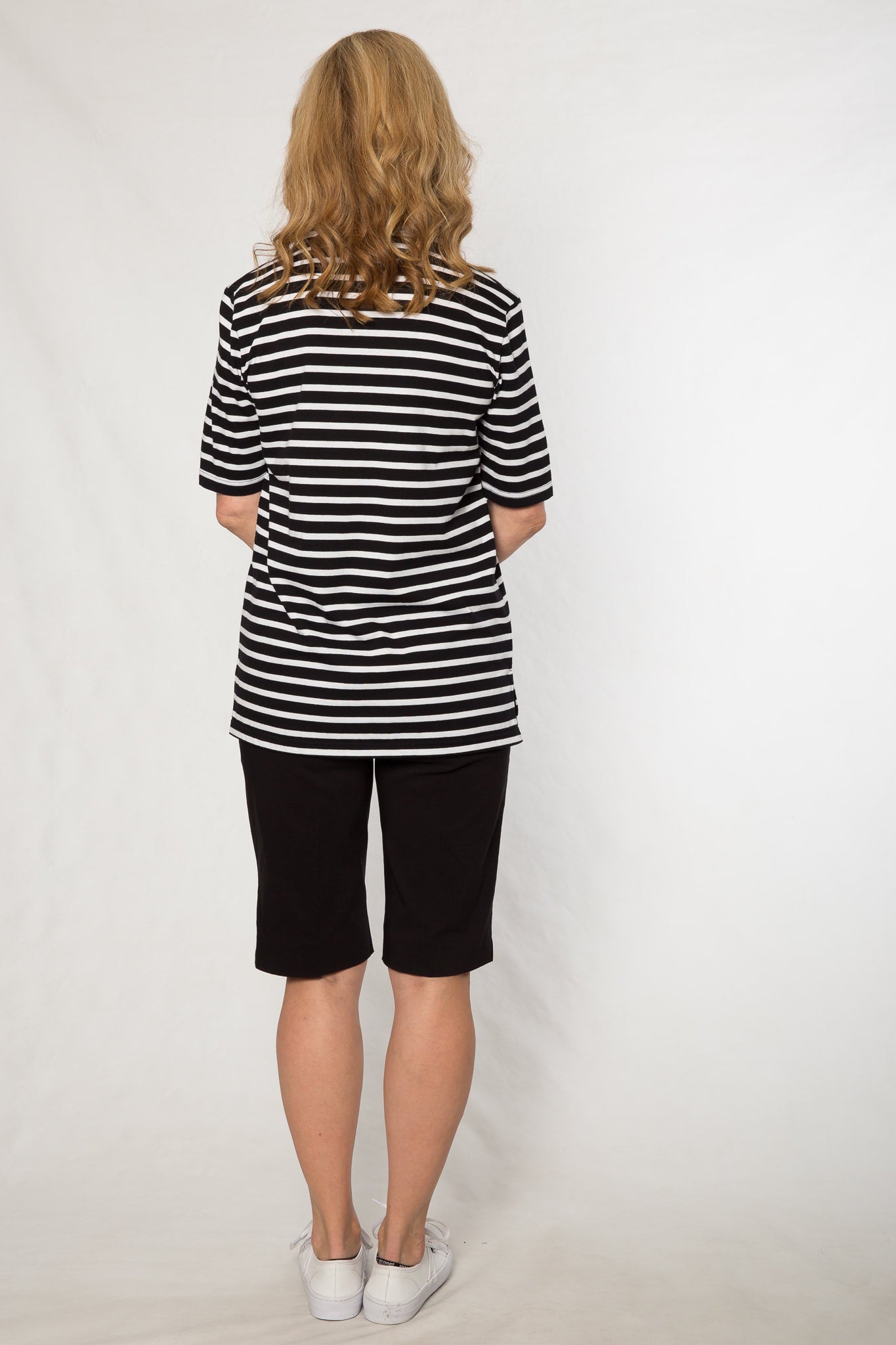 Pull on bengaline knee length short #6255 Navy