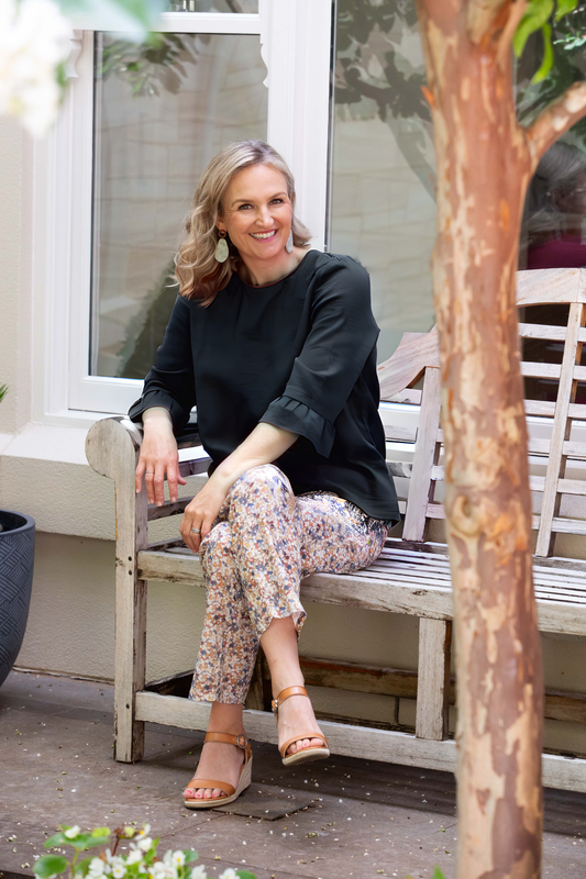 Smart casual button back feature top #543 - Black