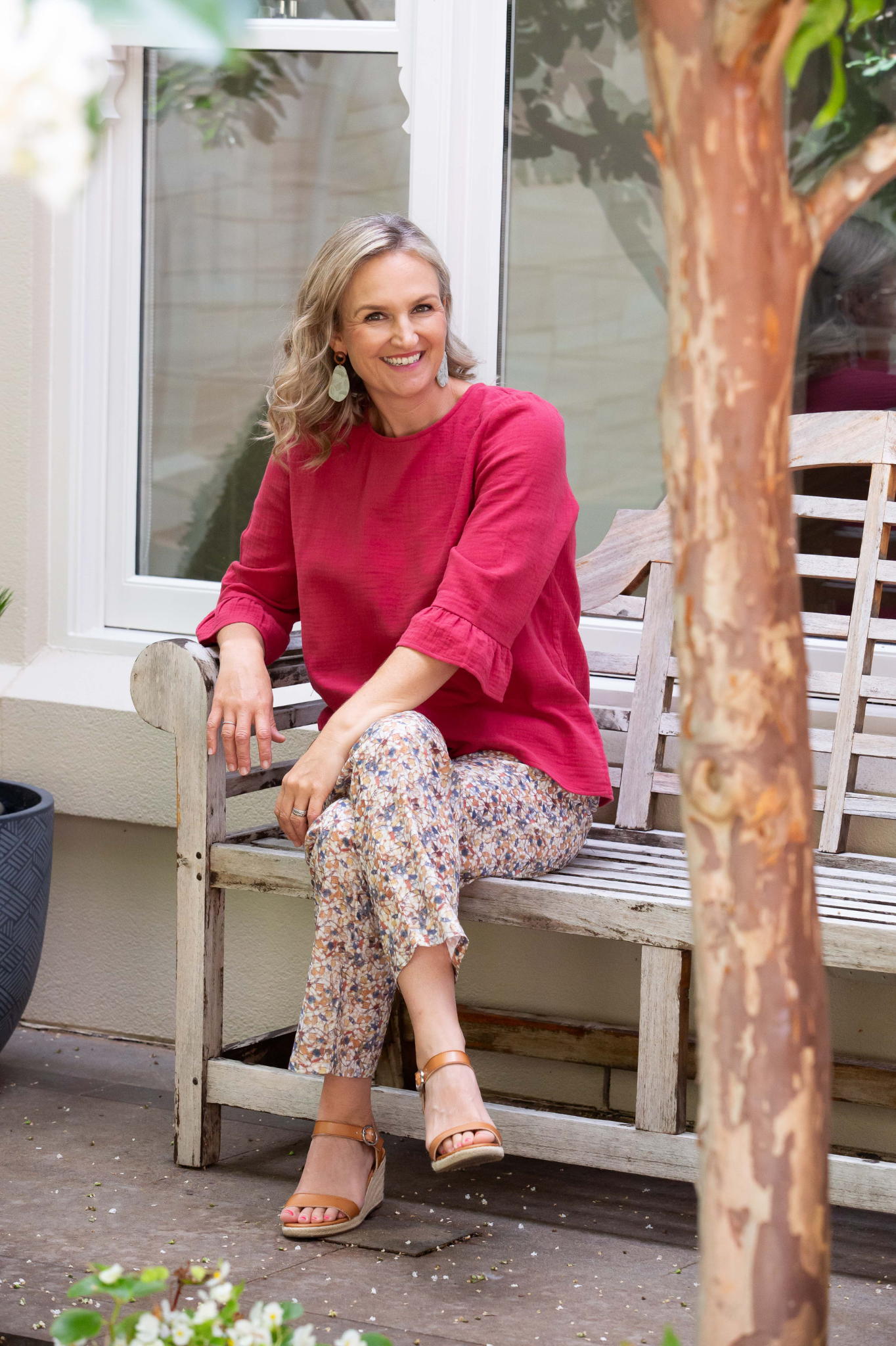 Smart casual button back feature top #543 - Emerald