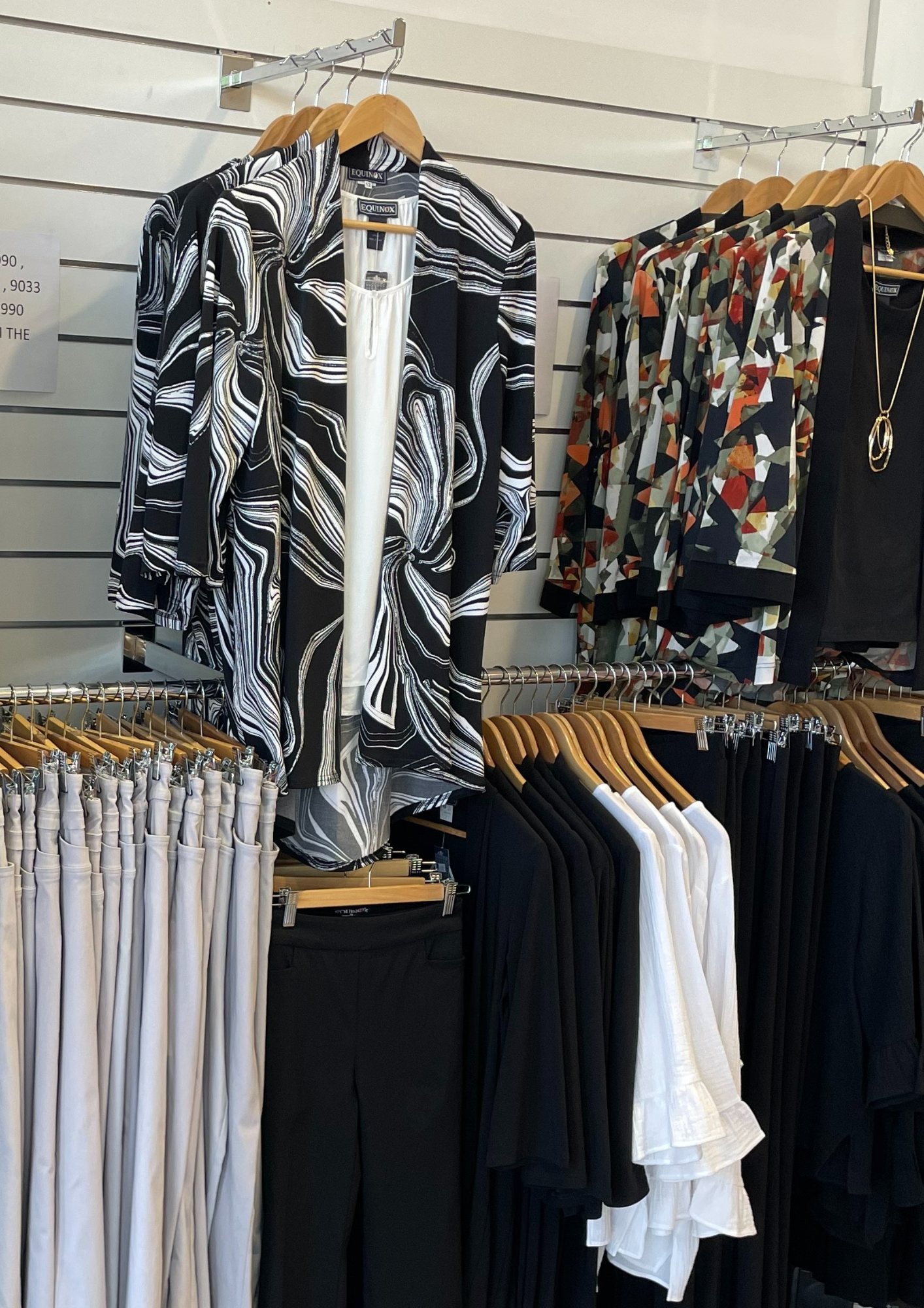 Contrast Black & White Two way stretch Jacquard Jacket #9046 Black white